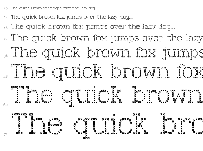 Kingthings Xstitch font waterfall
